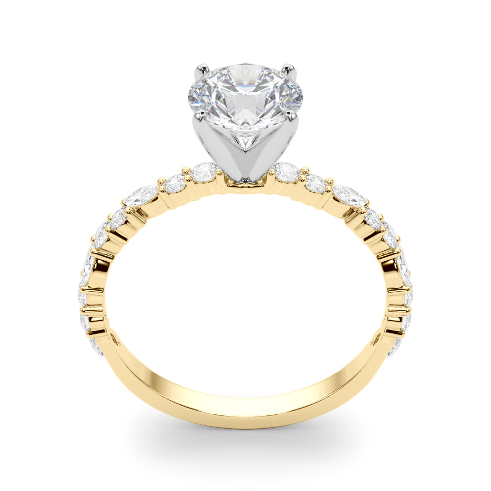 Graceful Engagement Ring Marquise Diamond Engagement Ring — 9K/18K Gold & Platinum