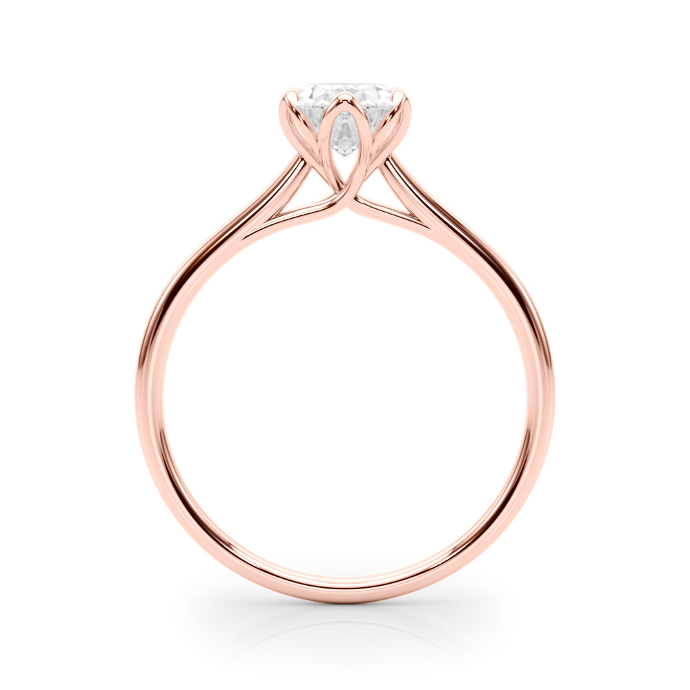 Regal Solitaire Oval Diamond Engagement Ring — 9K/18K Gold & Platinum