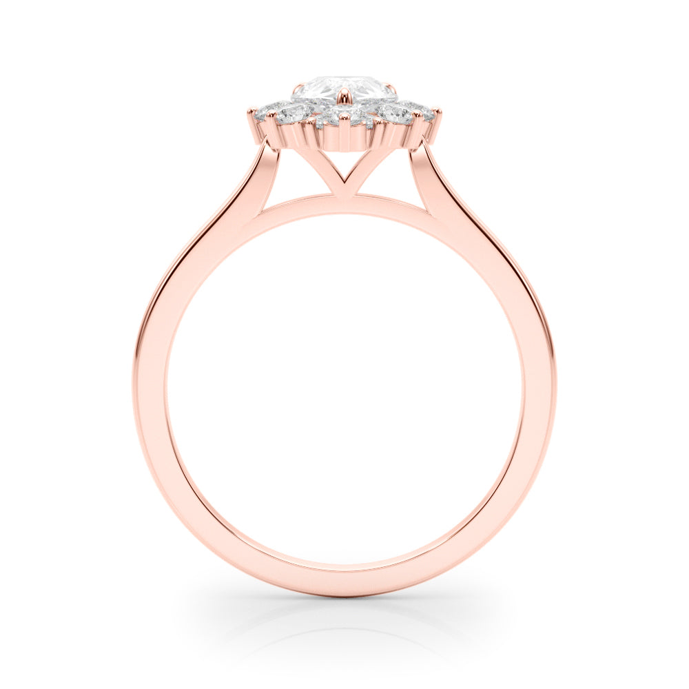 Dazzling Fashion Ring Pear Diamond Engagement Ring — 9K/18K Gold & Platinum