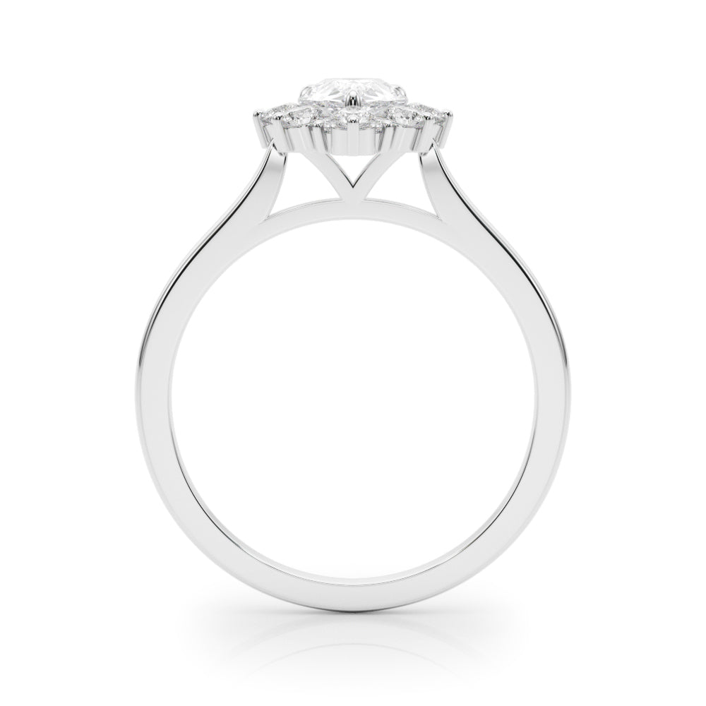 Dazzling Fashion Ring Pear Diamond Engagement Ring — 9K/18K Gold & Platinum