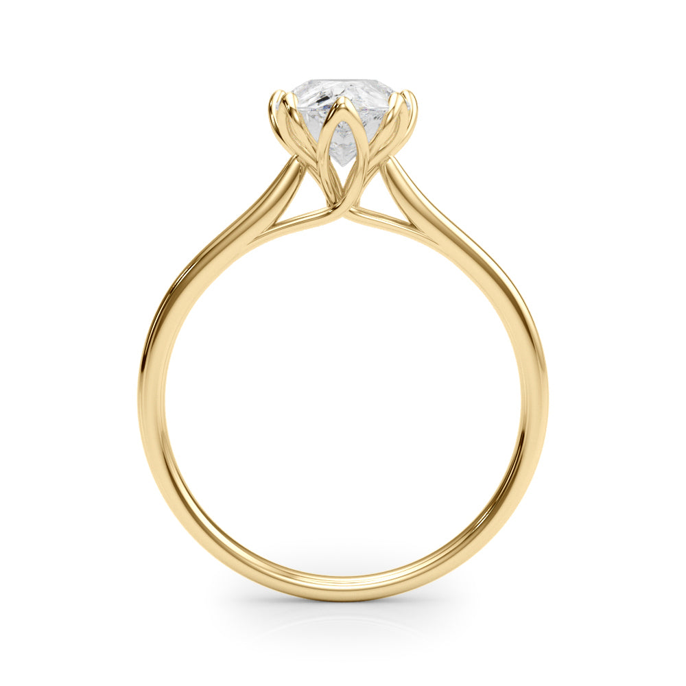 Enchanted Solitaire Shape Pear Diamond Engagement Ring — 9K/18K Gold & Platinum