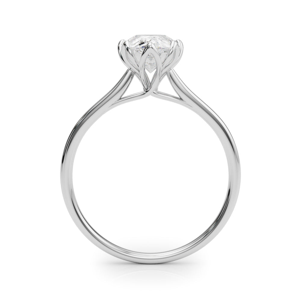 Enchanted Solitaire Shape Pear Diamond Engagement Ring — 9K/18K Gold & Platinum