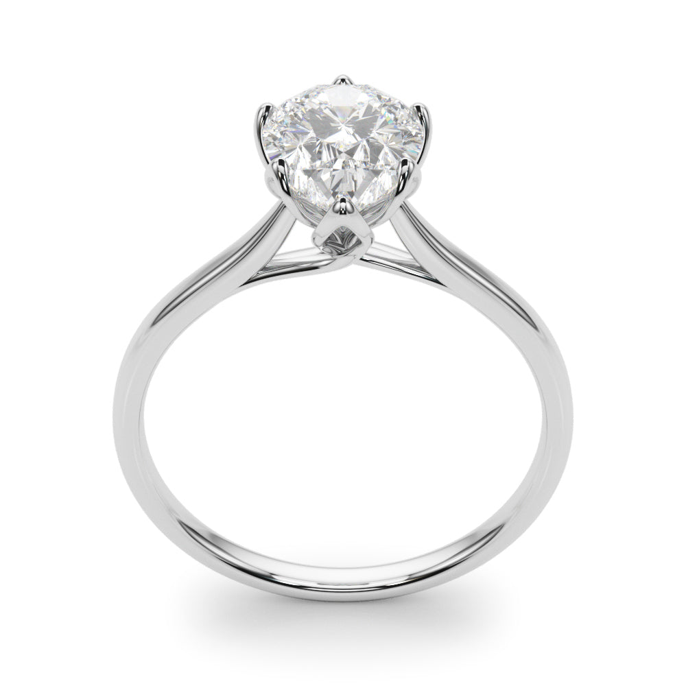 Enchanted Solitaire Shape Pear Diamond Engagement Ring — 9K/18K Gold & Platinum