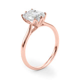 Pristine Solitaire Cut Emerald Diamond Engagement Ring — 9K/18K Gold & Platinum