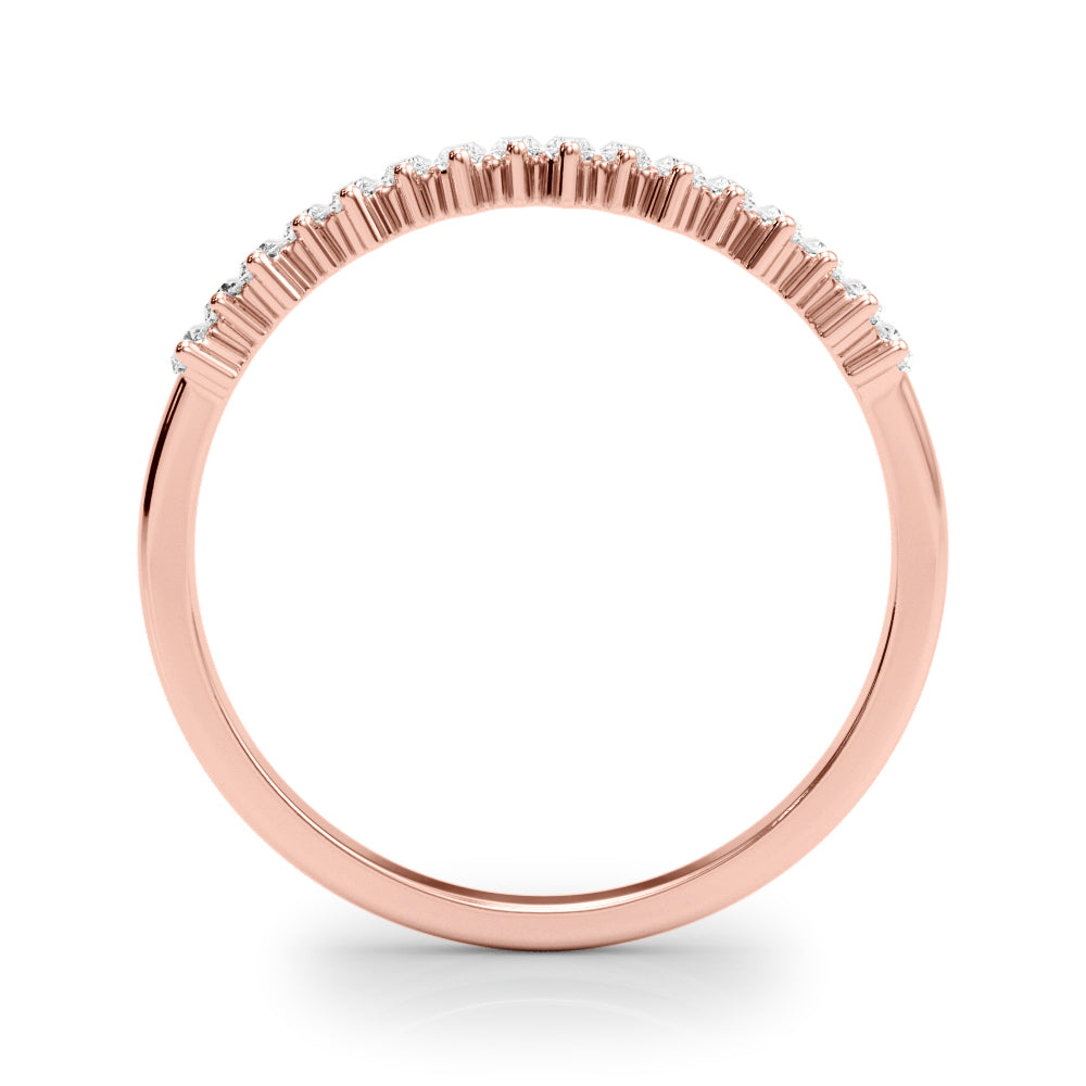 Fancy Baguette Stackable Half Eternity Ring in Gold & Platinum
