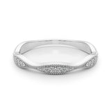 Vintage Inspired Milgrain Half Eternity Ring in Gold & Platinum