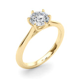 Eternal Solitaire Rounds Round Diamond Engagement Ring — 9K/18K Gold & Platinum