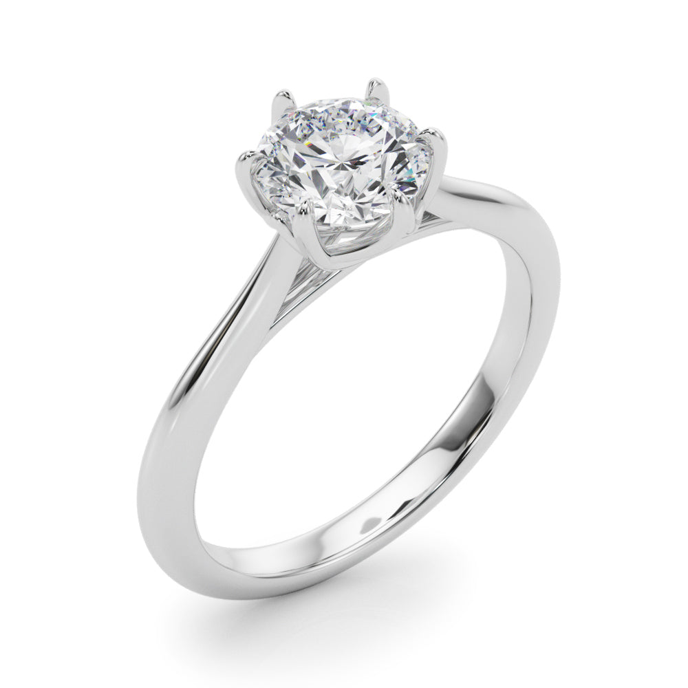 Eternal Solitaire Rounds Round Diamond Engagement Ring — 9K/18K Gold & Platinum