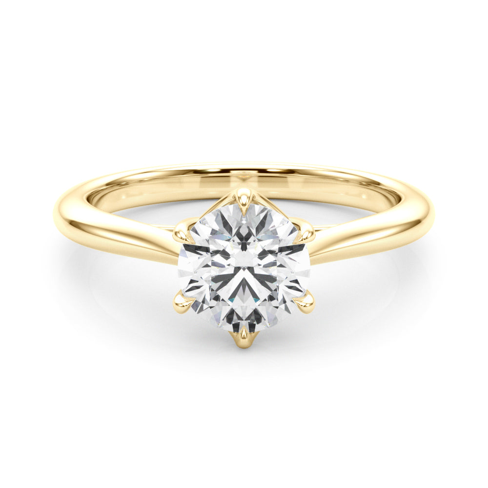 Eternal Solitaire Rounds Round Diamond Engagement Ring — 9K/18K Gold & Platinum