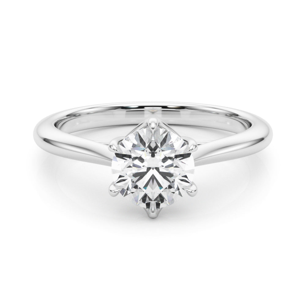Eternal Solitaire Rounds Round Diamond Engagement Ring — 9K/18K Gold & Platinum