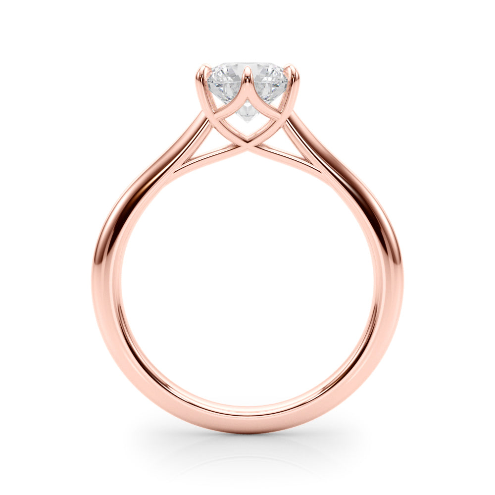 Eternal Solitaire Rounds Round Diamond Engagement Ring — 9K/18K Gold & Platinum