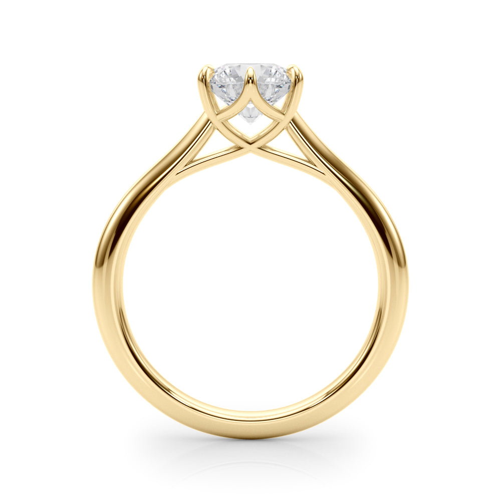 Eternal Solitaire Rounds Round Diamond Engagement Ring — 9K/18K Gold & Platinum