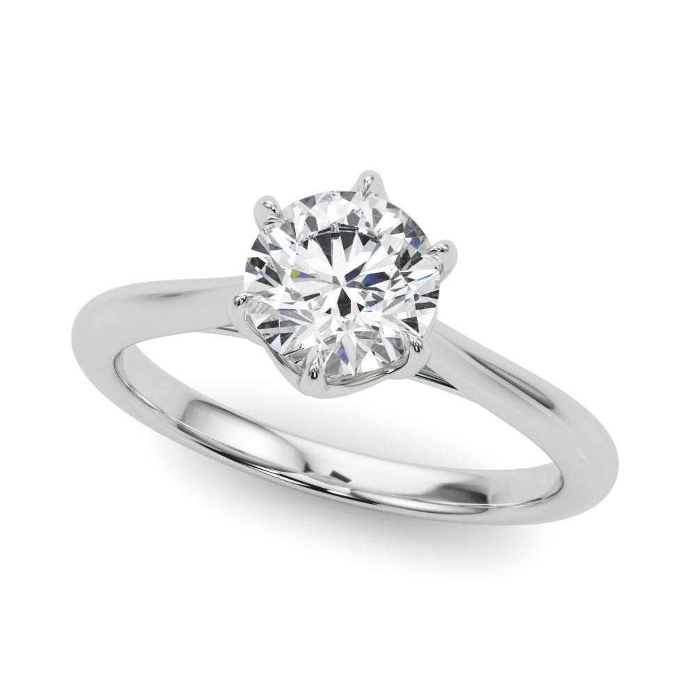 Eternal Solitaire Rounds Round Diamond Engagement Ring — 9K/18K Gold & Platinum