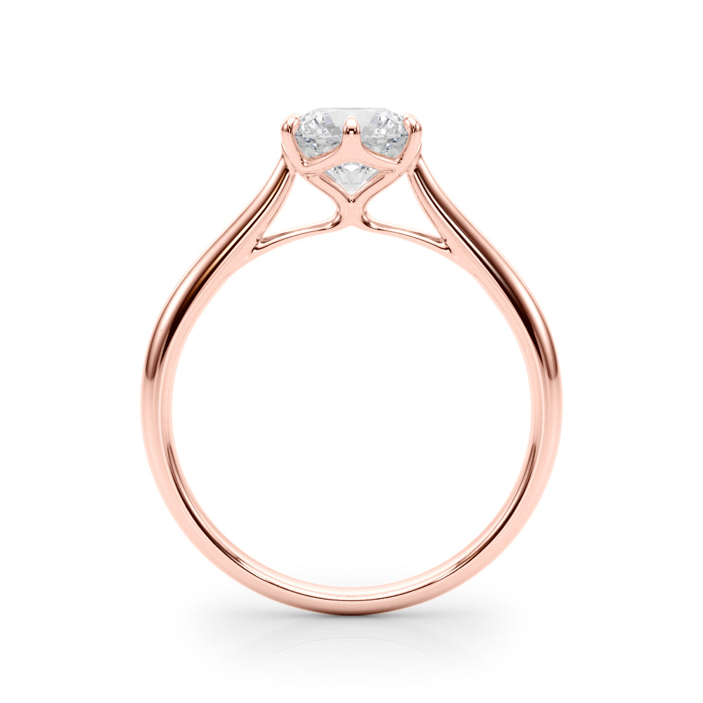 Brilliant Solitaire Rounds Round Diamond Engagement Ring — 9K/18K Gold & Platinum