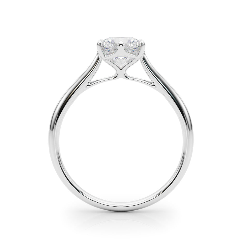 Brilliant Solitaire Rounds Round Diamond Engagement Ring — 9K/18K Gold & Platinum