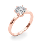 Majestic Solitaire Rounds Round Diamond Engagement Ring — 9K/18K Gold & Platinum