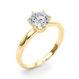 Majestic Solitaire Rounds Round Diamond Engagement Ring — 9K/18K Gold & Platinum