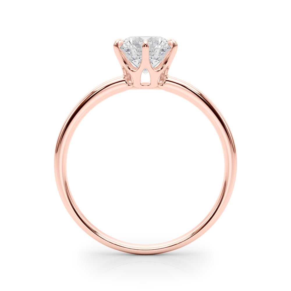 Majestic Solitaire Rounds Round Diamond Engagement Ring — 9K/18K Gold & Platinum