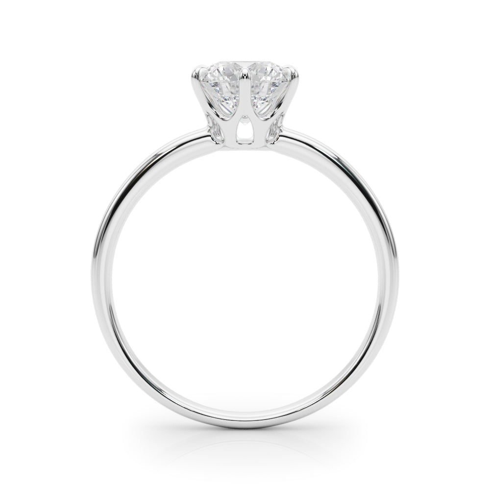 Majestic Solitaire Rounds Round Diamond Engagement Ring — 9K/18K Gold & Platinum