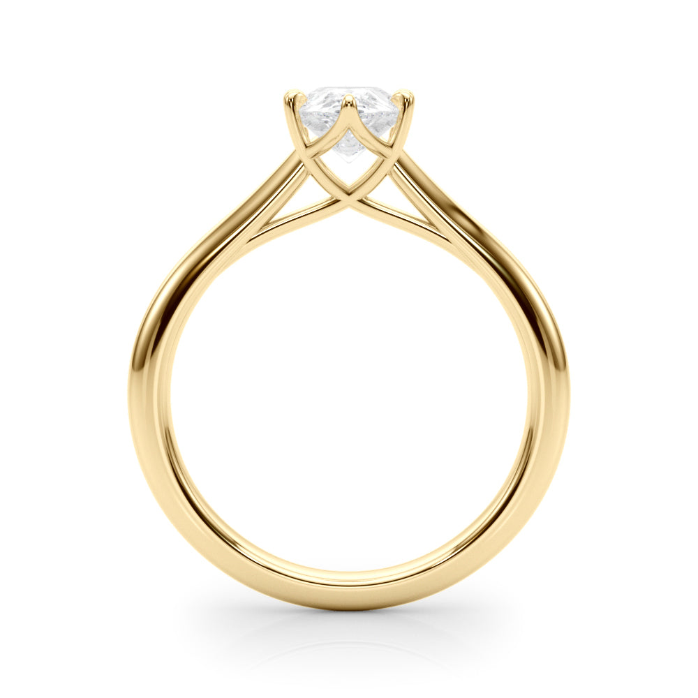 Romantic Solitaire 11.8x7.5 Shape Pear Diamond Engagement Ring — 9K/18K Gold & Platinum
