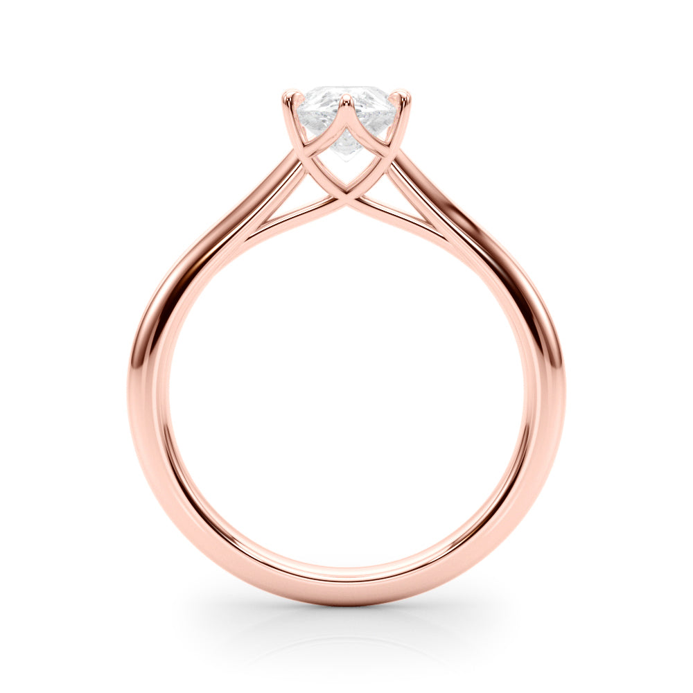 Romantic Solitaire 11.8x7.5 Shape Pear Diamond Engagement Ring — 9K/18K Gold & Platinum