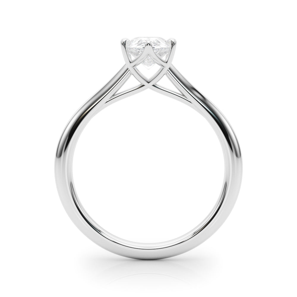 Romantic Solitaire 11.8x7.5 Shape Pear Diamond Engagement Ring — 9K/18K Gold & Platinum