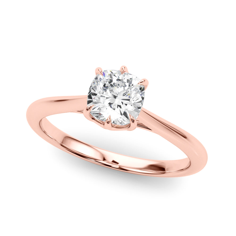Statement Solitaire 3.8x3.8 Cushion Diamond Engagement Ring — 9K/18K Gold & Platinum