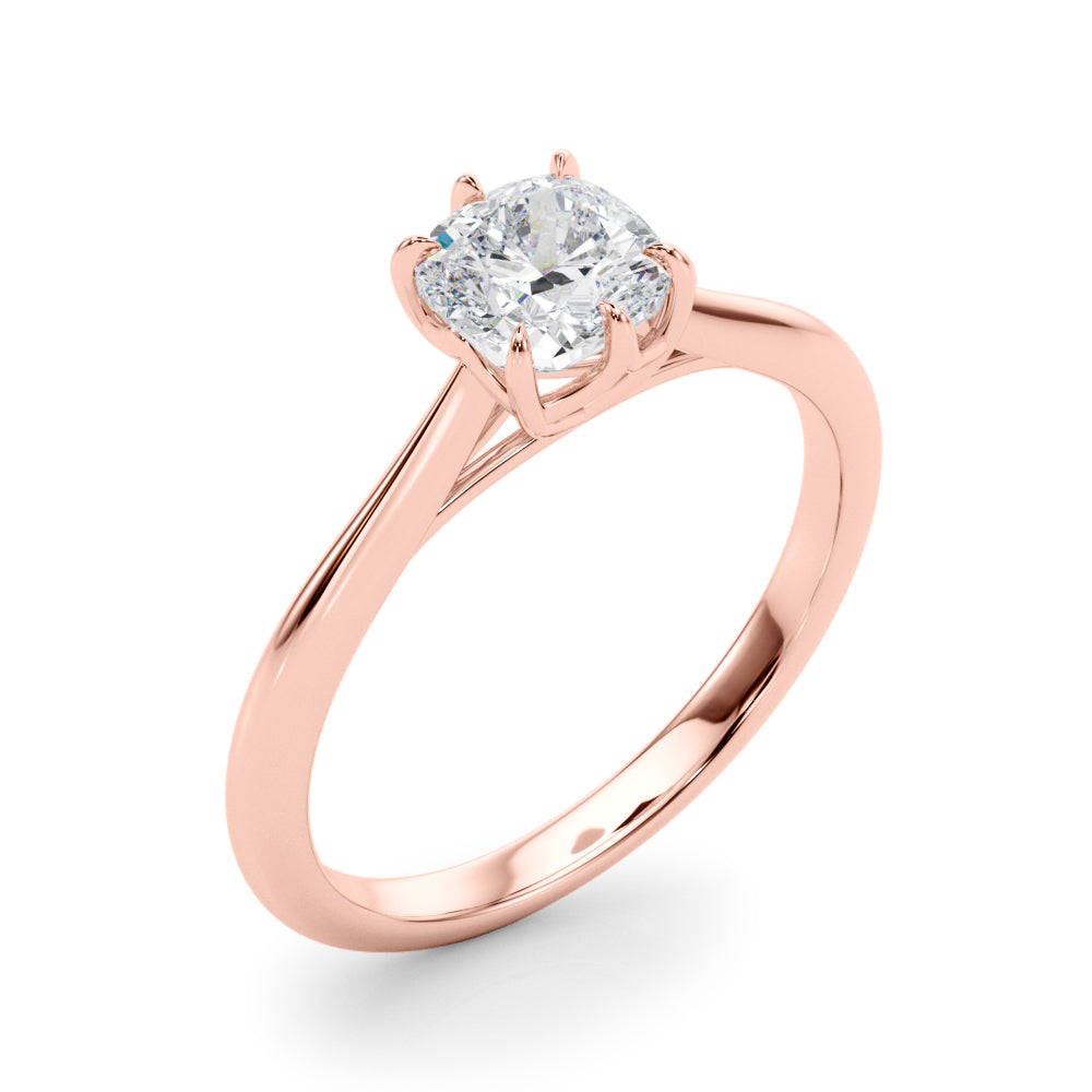 Statement Solitaire 3.8x3.8 Cushion Diamond Engagement Ring — 9K/18K Gold & Platinum