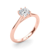 Statement Solitaire 3.8x3.8 Cushion Diamond Engagement Ring — 9K/18K Gold & Platinum