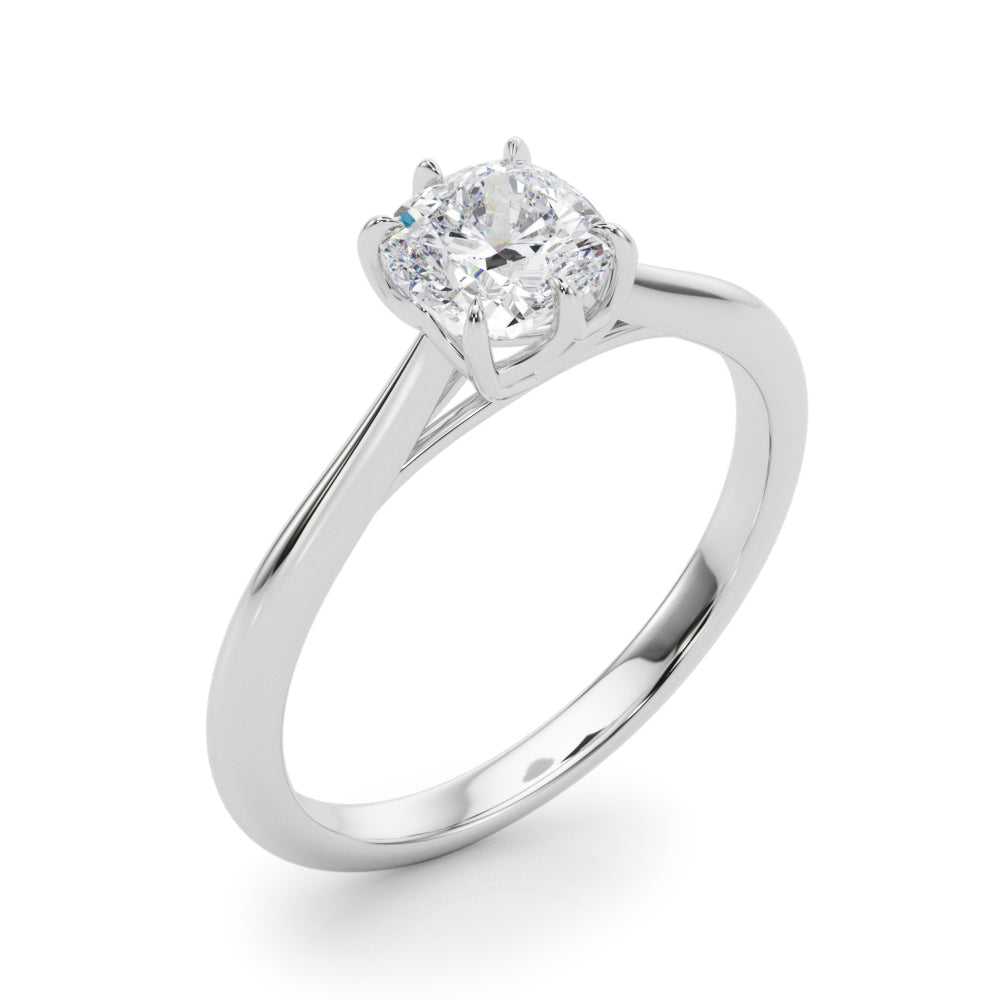 Statement Solitaire 3.8x3.8 Cushion Diamond Engagement Ring — 9K/18K Gold & Platinum