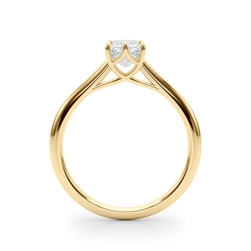 Statement Solitaire 3.8x3.8 Cushion Diamond Engagement Ring — 9K/18K Gold & Platinum