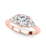 Celestial Diamond Eng Ring Round Diamond Engagement Ring — 9K/18K Gold & Platinum