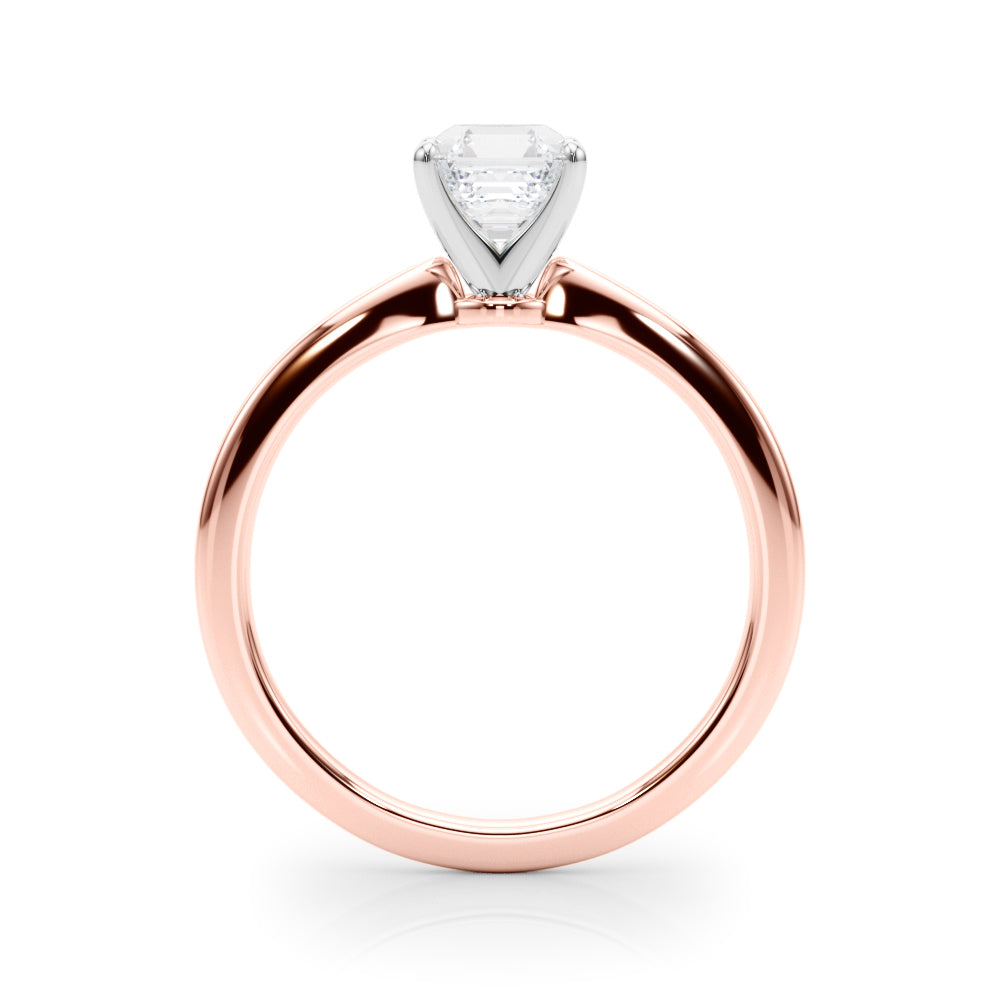 Refined Solitaire For Peg Head Round Diamond Engagement Ring — 9K/18K Gold & Platinum