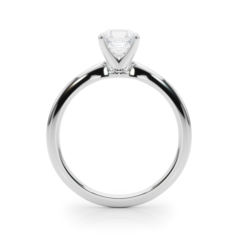 Refined Solitaire For Peg Head Round Diamond Engagement Ring — 9K/18K Gold & Platinum