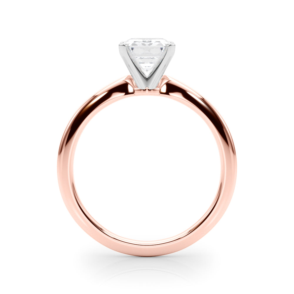 Refined Solitaire For Peg Head Round Diamond Engagement Ring — 9K/18K Gold & Platinum