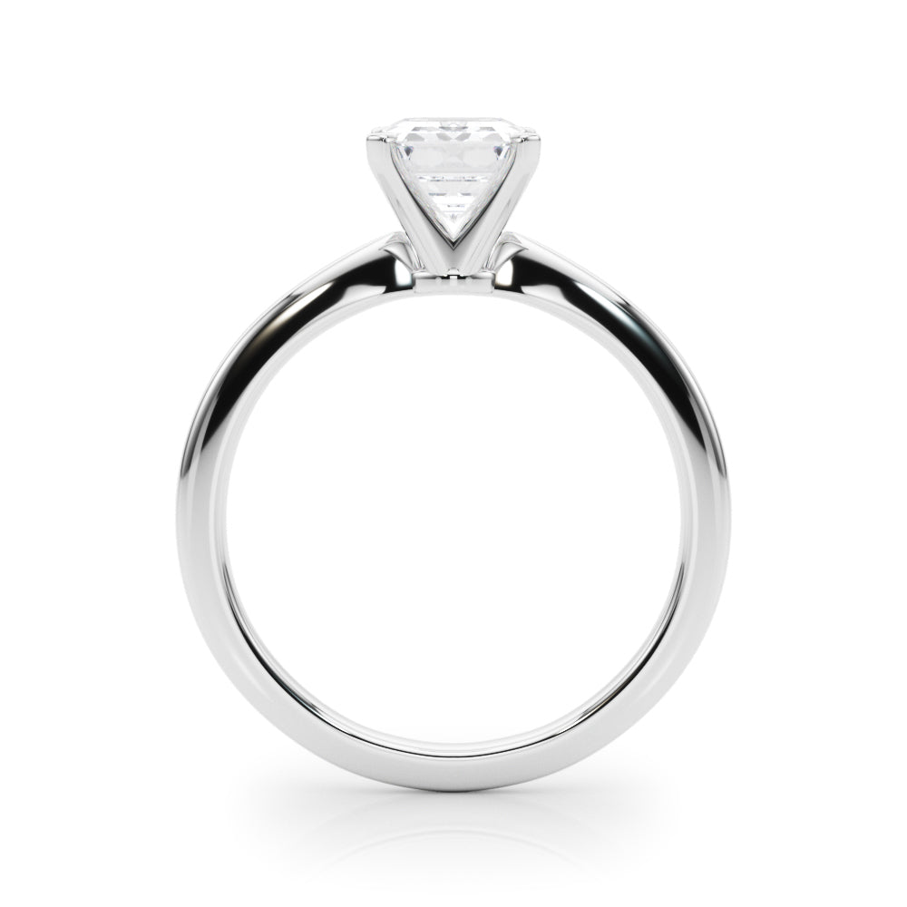 Refined Solitaire For Peg Head Round Diamond Engagement Ring — 9K/18K Gold & Platinum