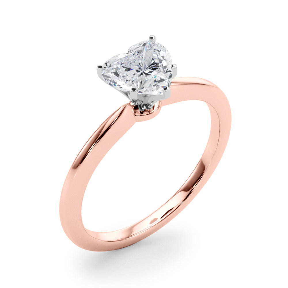 Refined Solitaire For Peg Head Round Diamond Engagement Ring — 9K/18K Gold & Platinum