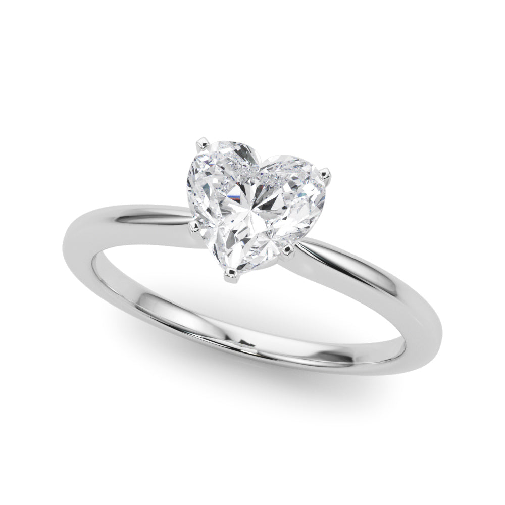 Refined Solitaire For Peg Head Round Diamond Engagement Ring — 9K/18K Gold & Platinum