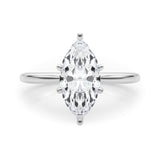 Refined Solitaire For Peg Head Round Diamond Engagement Ring — 9K/18K Gold & Platinum