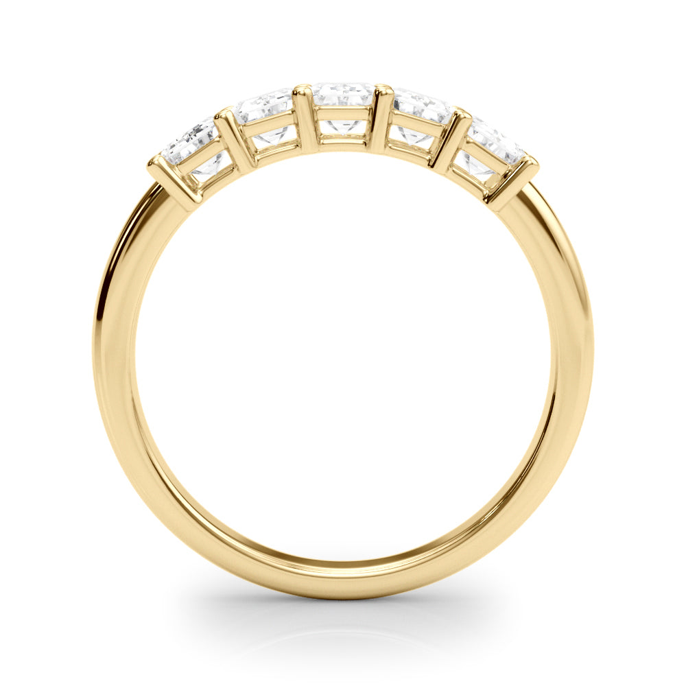 Lab-Grown Diamond Prong Emerald Cut 5-Stone Diamond Ring