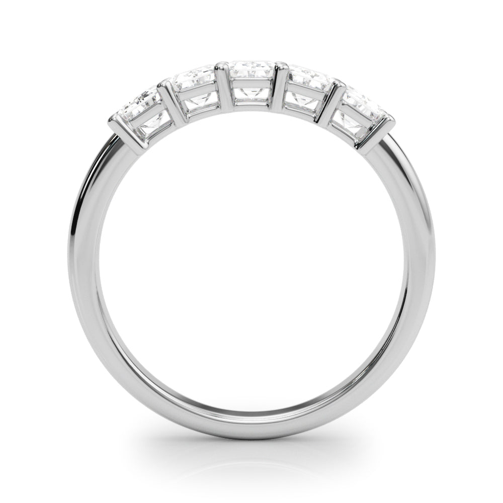 Lab-Grown Diamond Prong Emerald Cut 5-Stone Diamond Ring