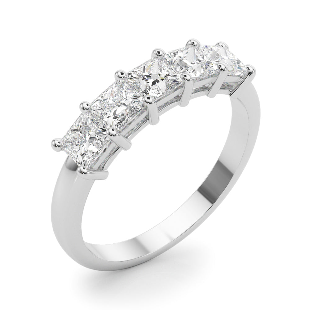Lab-Grown Diamond Prong Princess Cut 5-Stone Diamond Ring