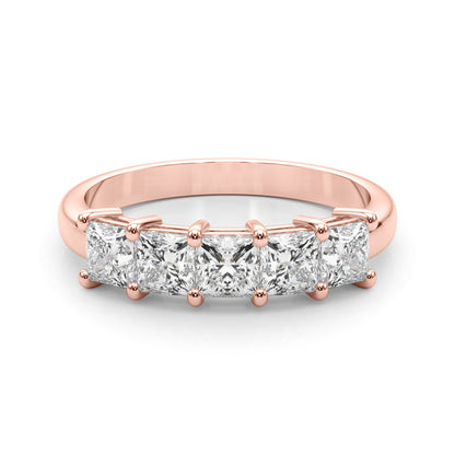 Lab-Grown Diamond Prong Princess Cut 5-Stone Diamond Ring