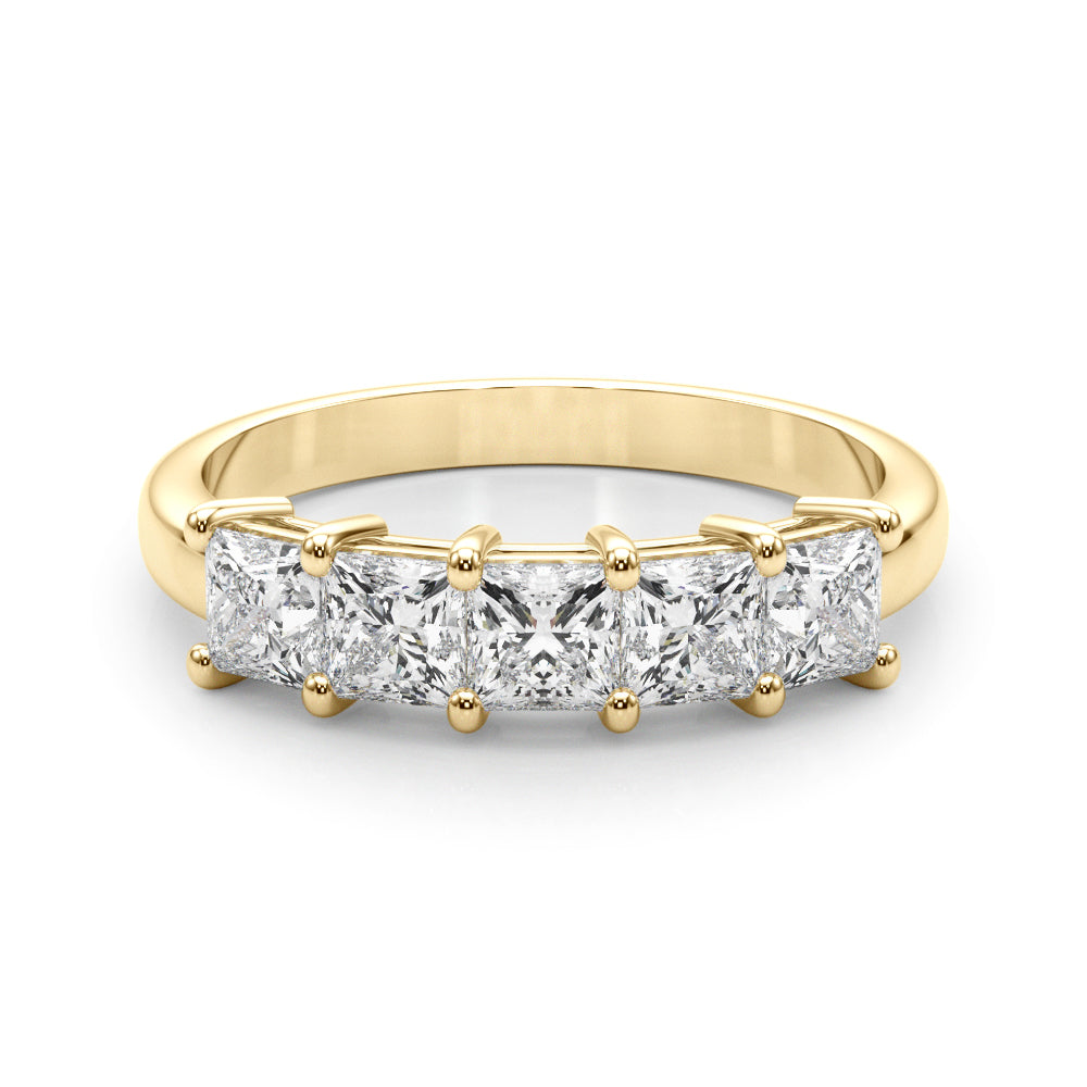 Lab-Grown Diamond Prong Princess Cut 5-Stone Diamond Ring