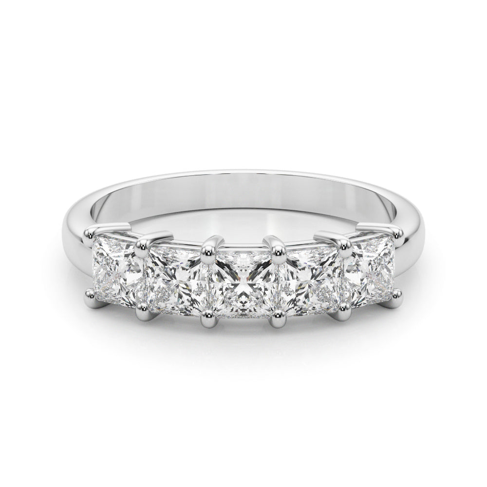 Lab-Grown Diamond Prong Princess Cut 5-Stone Diamond Ring