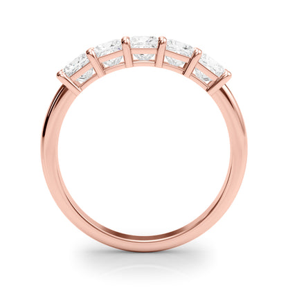 Lab-Grown Diamond Prong Princess Cut 5-Stone Diamond Ring