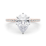 Lustrous 51162 Shank Round Diamond Engagement Ring — 9K/18K Gold & Platinum