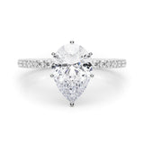 Lustrous 51162 Shank Round Diamond Engagement Ring — 9K/18K Gold & Platinum