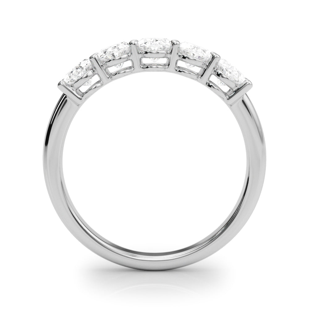 Lab-Grown Diamond Prong Oval Cut 5-Stone Diamond Ring