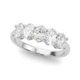 Lab-Grown Diamond Prong Oval Cut 5-Stone Diamond Ring